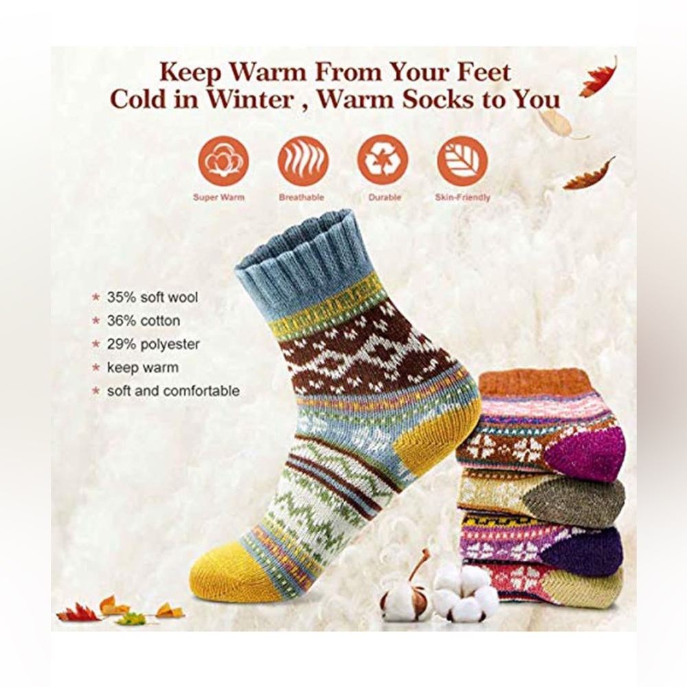 Fun Colored Wool Sock Gift Set - Picture 6 of 7